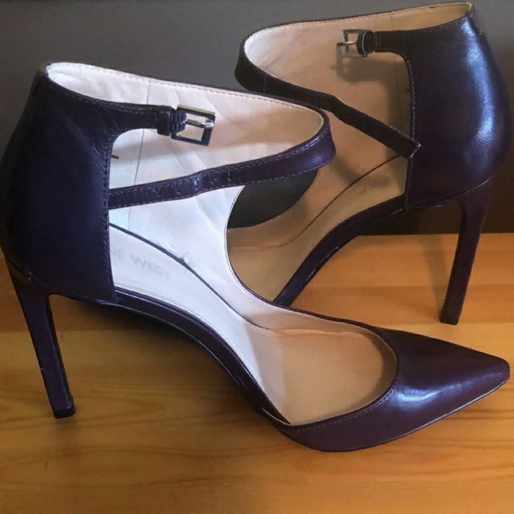 👠Rich ΝᏆΝᎬ ᏔᎬՏͲ Leather Mary Jane Heels.  Sz 7